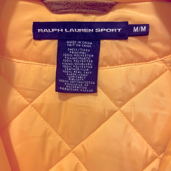 Ralph Lauren Sport Quilted Vest with Crest and Suede Details - Picture 3 of 4